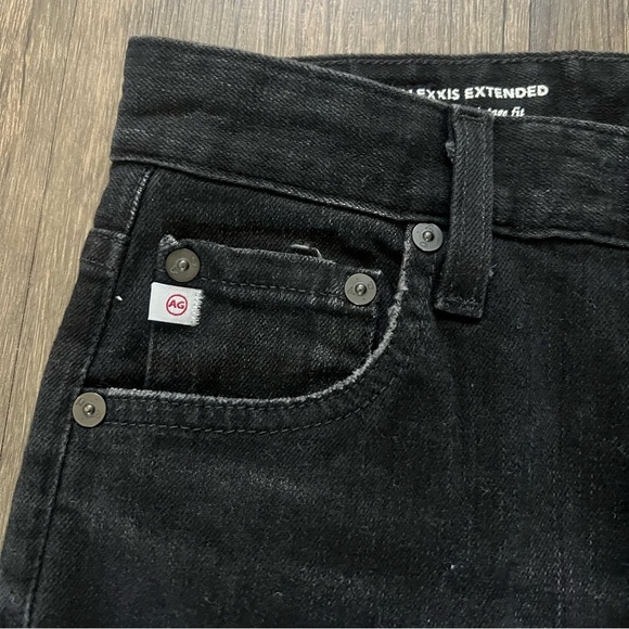 AG-ED ADRIANO GOLDSCHMIED Black Denim High Rise Vintage Straight Fit Jeans 27 R - Picture 5 of 15